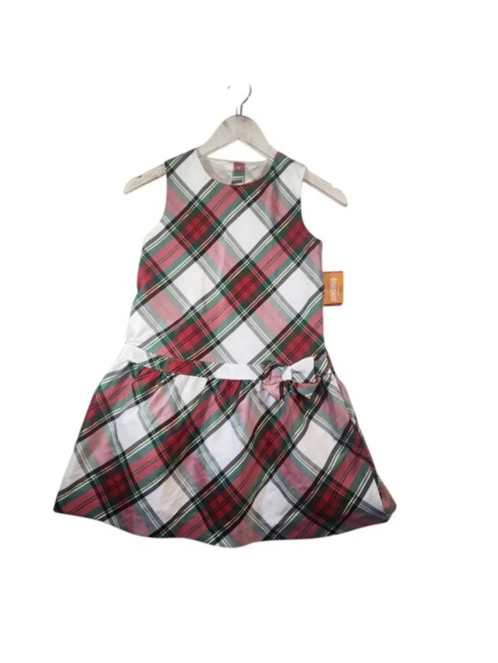 Gymboree Girls Size 10 Red Green Plaid Holiday Christmas Dress Gold Metallic NWT